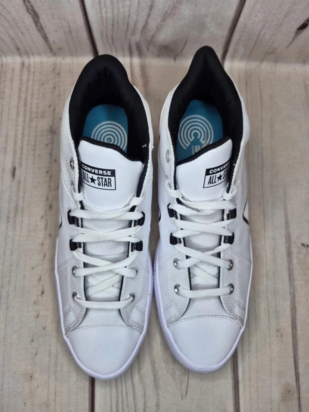 Converse CTAS Men's Size 12/Women’s Sz 14 Flux Ultra Mid White Black Shoes NWOB